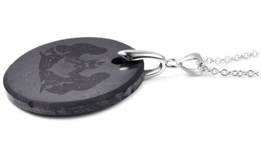 Elite Shungite Gemini (Zodiac) Pendant With Chain