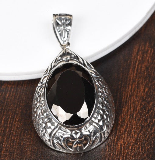 Artisan Crafted Elite Shungite Silver Pendant