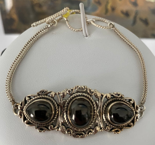 Artisan Crafted Elite Shungite Silver Bracelet