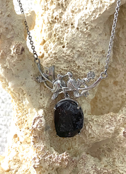 Rough Orissa Rhodolite Garnet Necklace