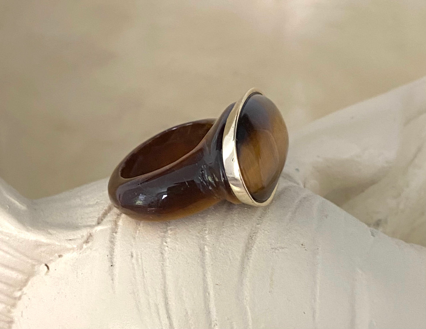 African Tiger's Eye Ring