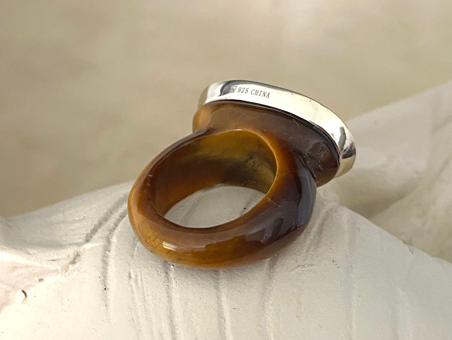 African Tiger's Eye Ring