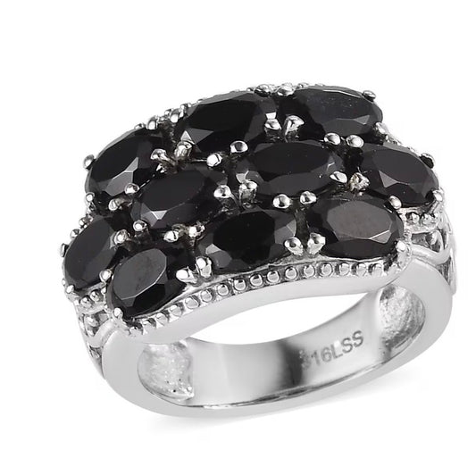Thai Black Spinel Ring