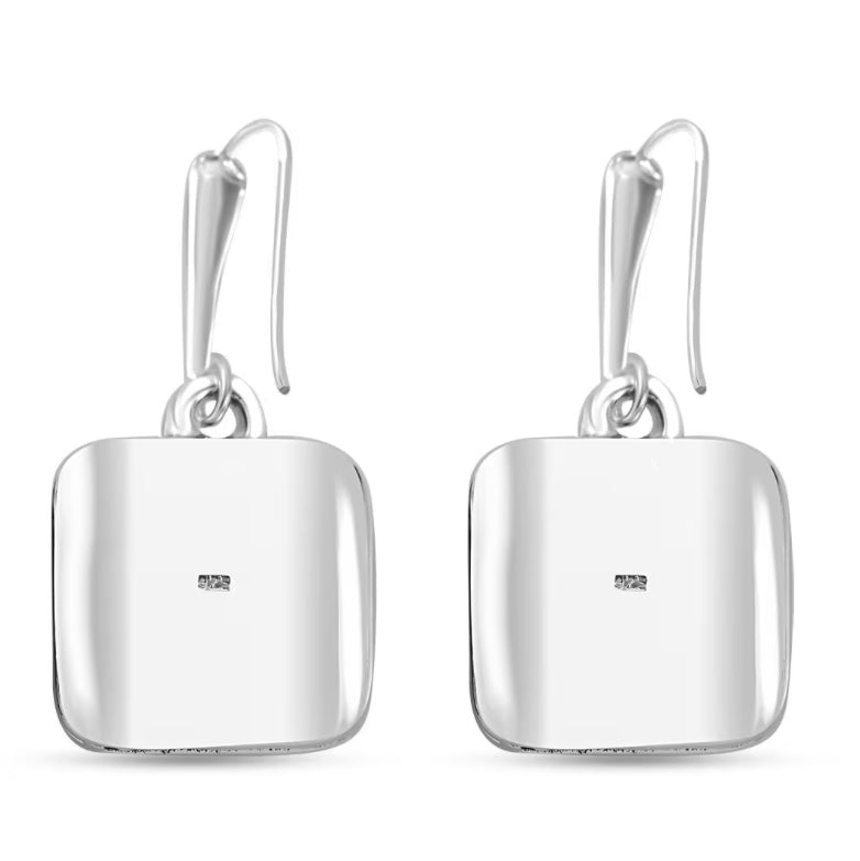 925 Sterling Silver Square Dangle