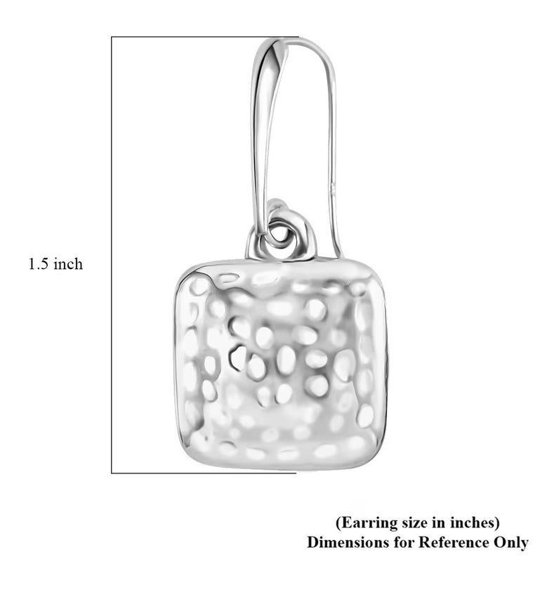 925 Sterling Silver Square Dangle