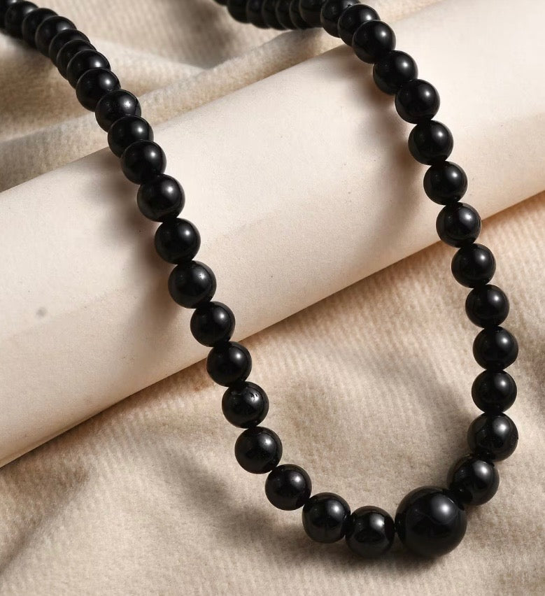 Black Spinel / Agate / Obsidian Necklace