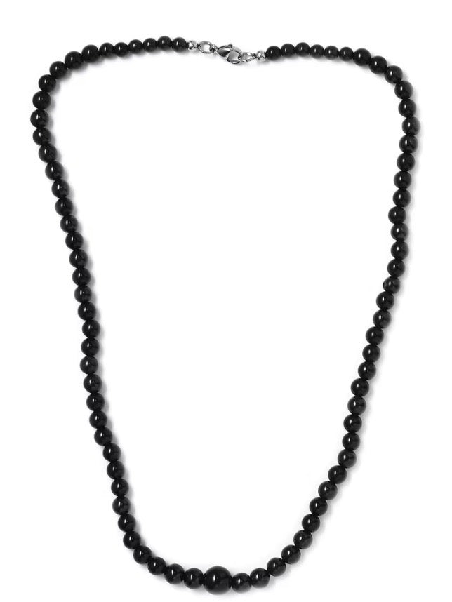 Black Spinel / Agate / Obsidian Necklace