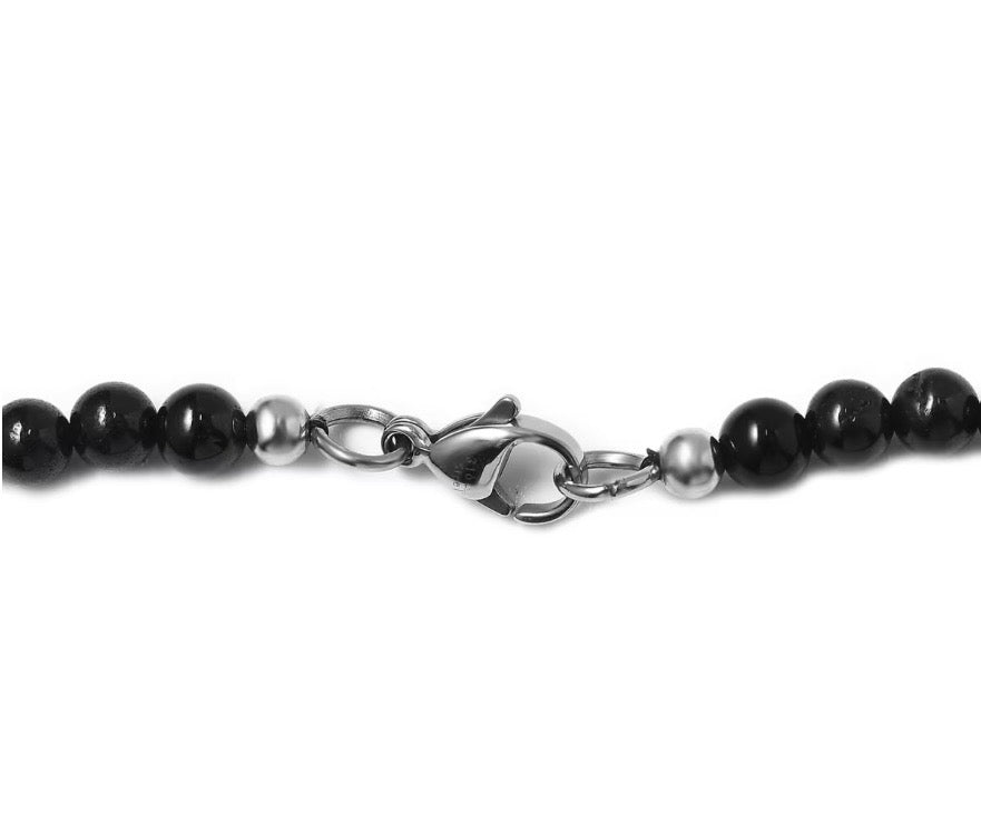 Black Spinel / Agate / Obsidian Necklace