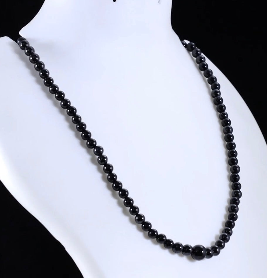 Black Spinel / Agate / Obsidian Necklace