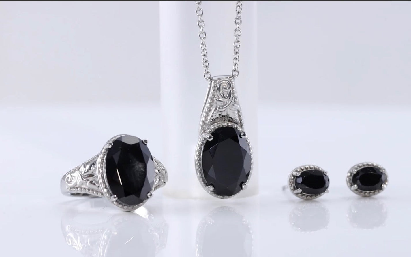 Thai Black Spinel 3 Piece Set