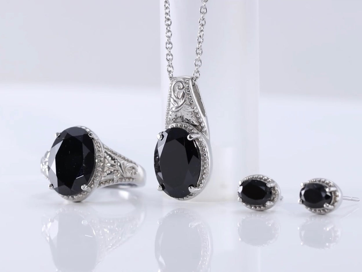 Thai Black Spinel 3 Piece Set