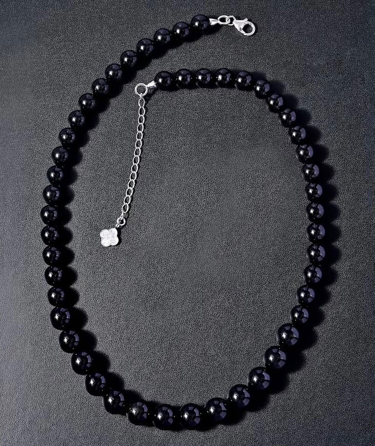 Australian Black Tourmaline Bead Necklace