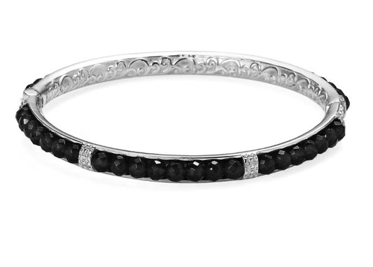 Australian Black Tourmaline Bangle Bracelet