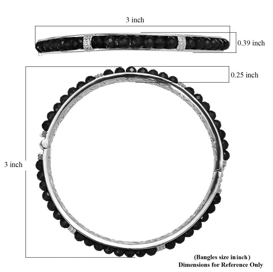 Australian Black Tourmaline Bangle Bracelet