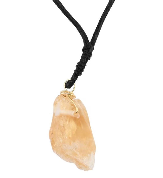 Rough Brazilian Citrine Pendant