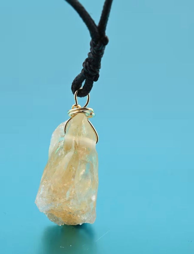 Rough Brazilian Citrine Pendant