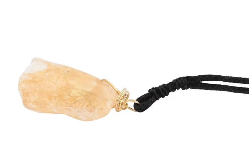 Rough Brazilian Citrine Pendant