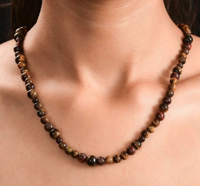 Tiger's Eye Beaded Necklace