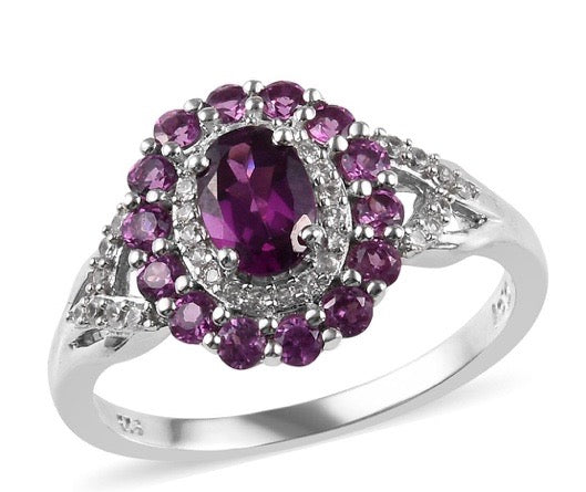 Purple Garnet Ring