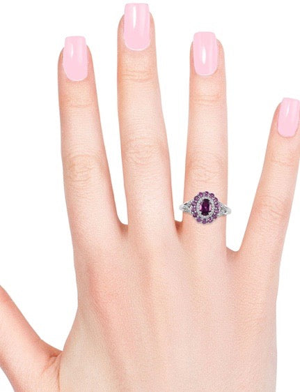 Purple Garnet Ring
