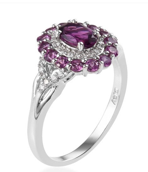Purple Garnet Ring