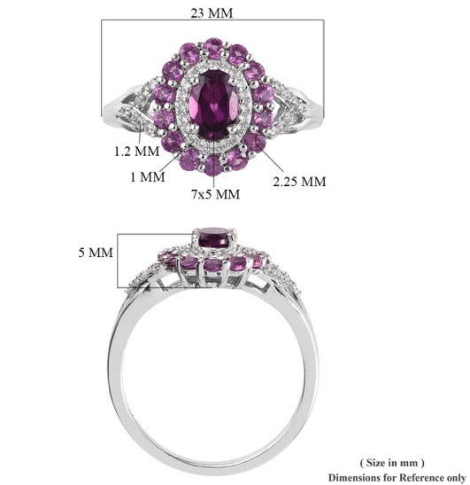 Purple Garnet Ring