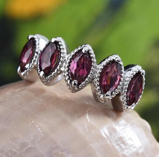 Orissa Rhodolite Garnet Ring