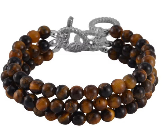 Yellow Tiger's Eye Beaded Bracelet