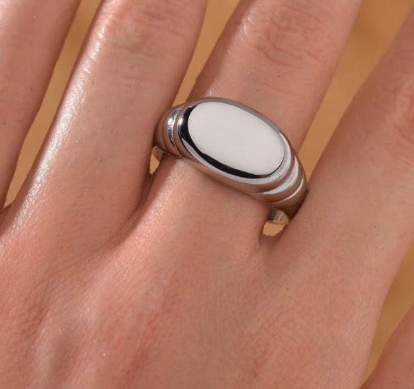 Ribbed Band Men's Ring