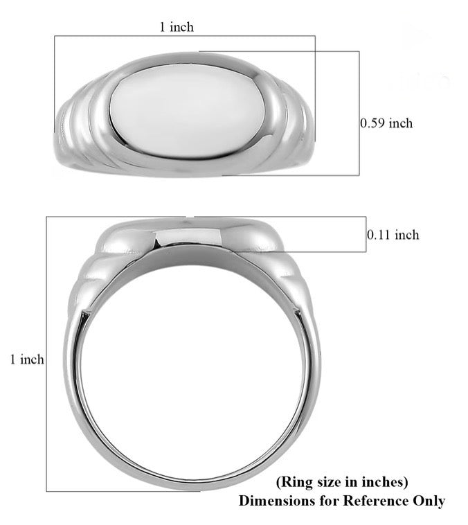 Ribbed Band Men's Ring