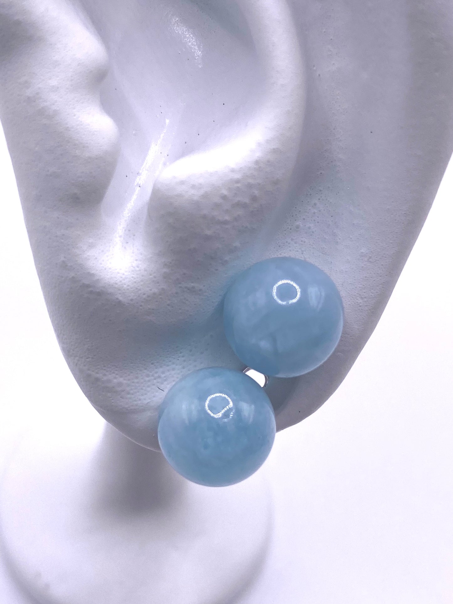 Aquamarine Bead Style Earrings
