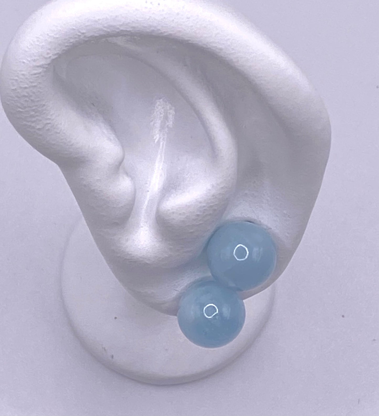 Aquamarine Bead Style Earrings