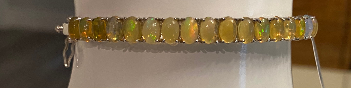 Ethiopian Welo Opal Bangle Bracelet