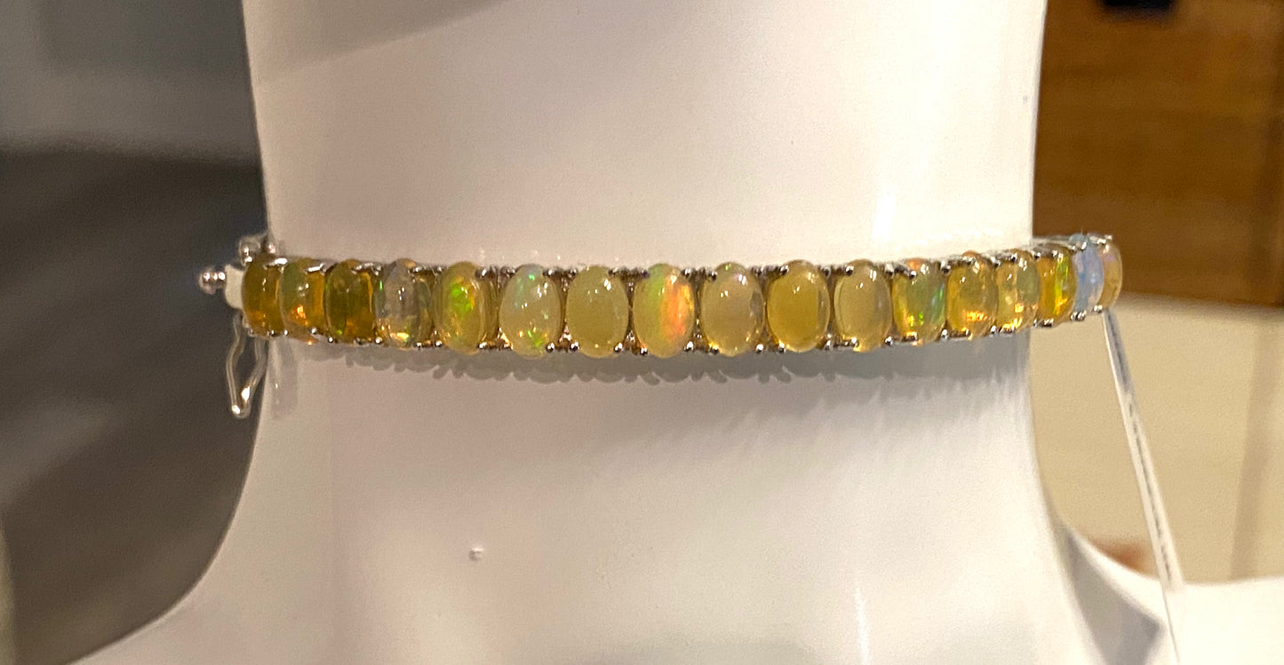 Ethiopian Welo Opal Bangle Bracelet