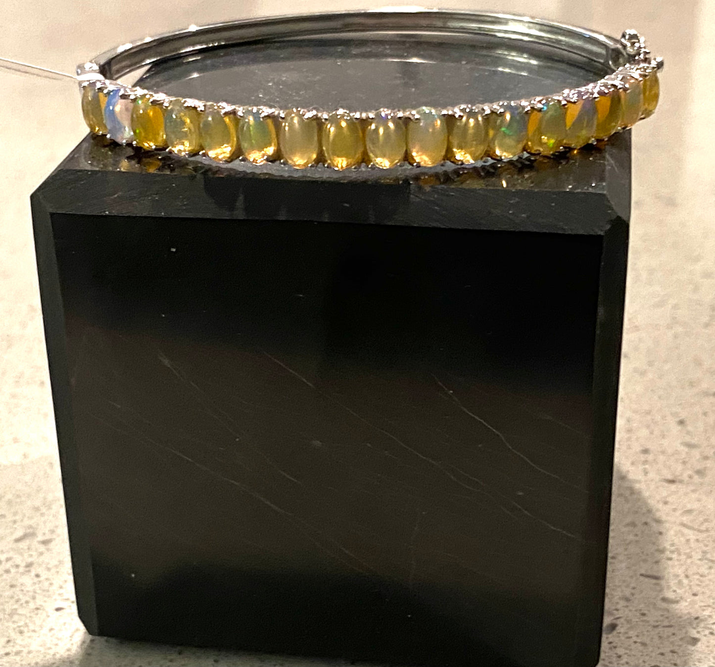 Ethiopian Welo Opal Bangle Bracelet