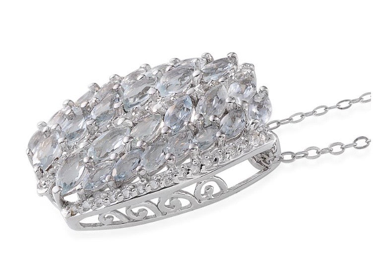 Espirito Santo Aquamarine Pendant With Chain