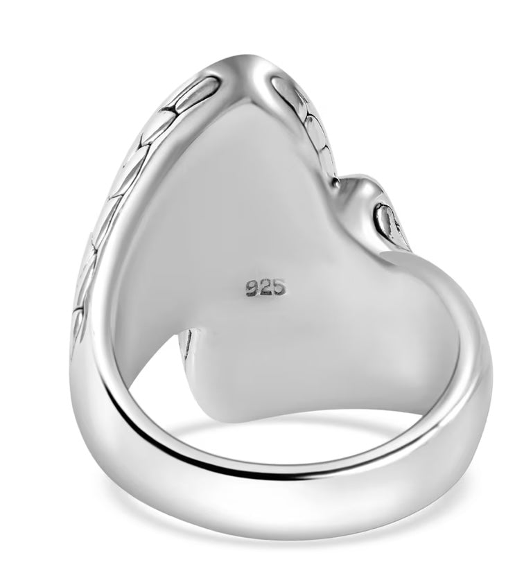 925 Sterling Silver & Austrian Chrystal Bypass Ring