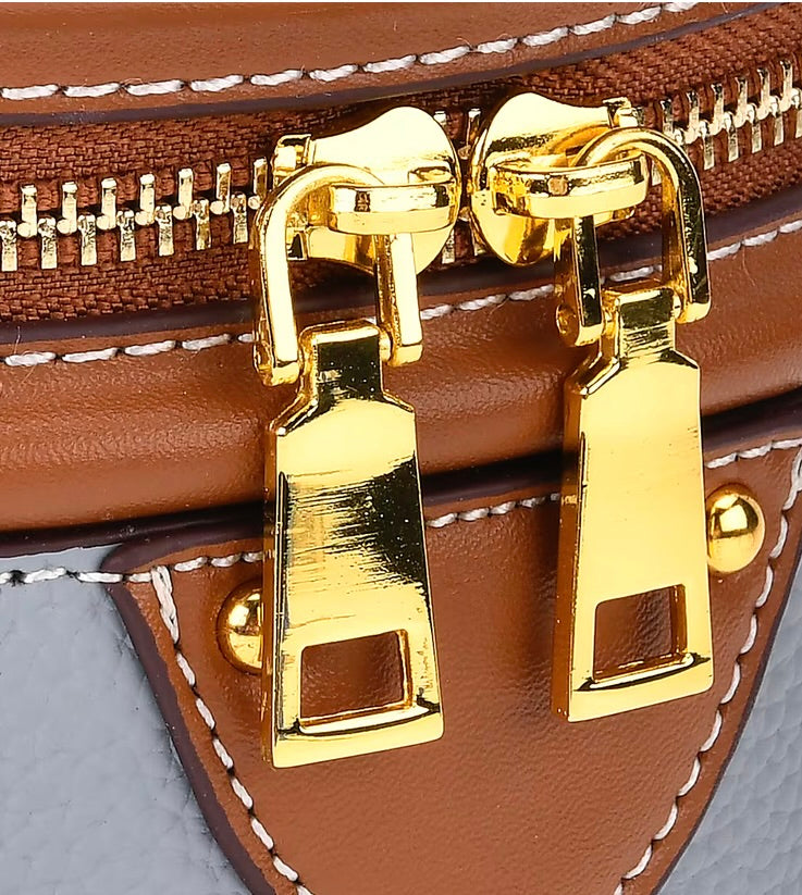 Genuine Leather Cylinder Handbag Crossbody Bag