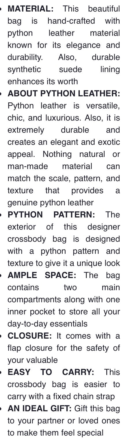 Grand Pelle Collection Genuine Python Yellow Shoulder Bag