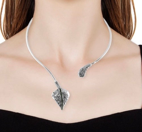 Russian Green Diopside Handcrafted In Bali  925 Sterling Silver Neck Collar / Necklace