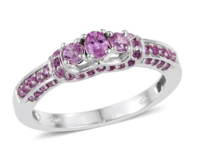 Pink Sapphire Engagement / Wedding Ring Style