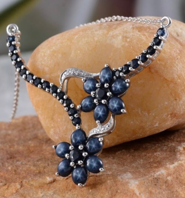 Thai Blue Star Sapphires Necklace