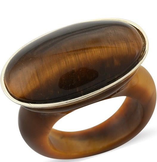 African Tiger's Eye Ring