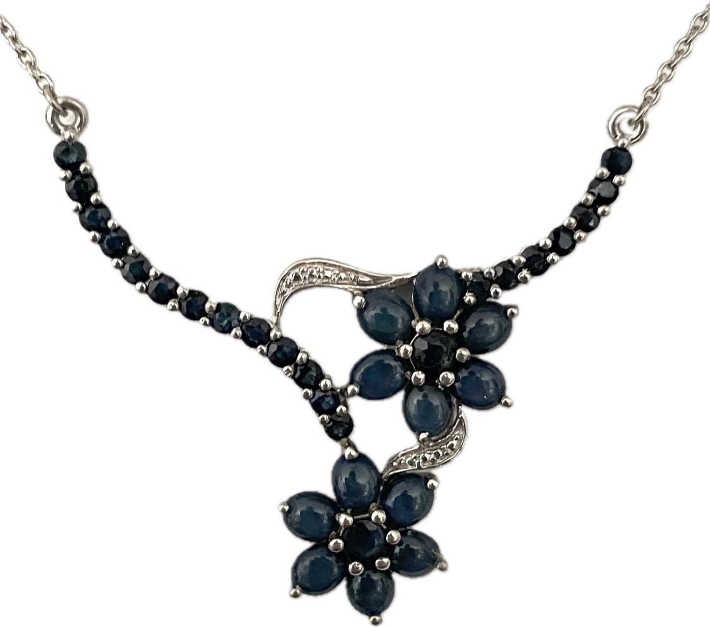Thai Blue Star Sapphires Necklace