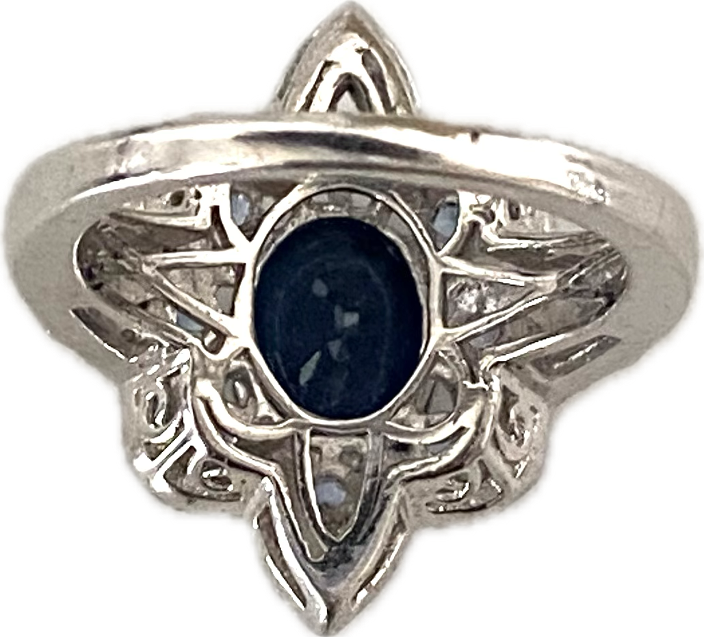 Kanchanaburi Blue Sapphire & Electric Blue Topaz Ring