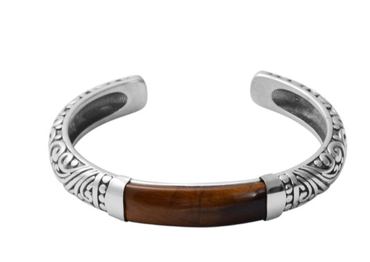 Yellow Tiger's Eye Cuff Bracelet