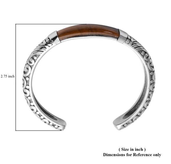 Yellow Tiger's Eye Cuff Bracelet