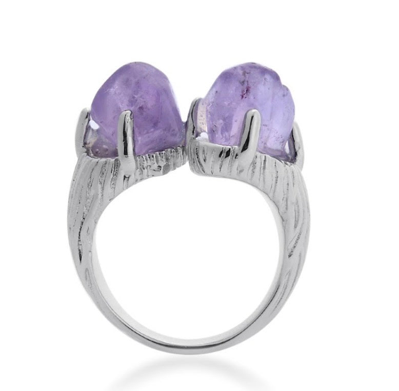 Amethyst By-Pass Ring