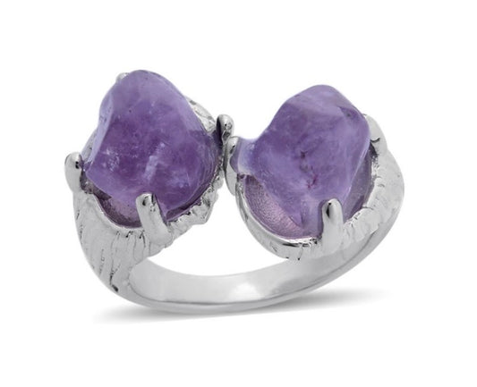 Amethyst By-Pass Ring