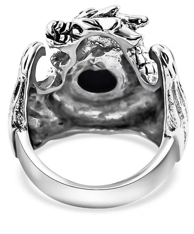 Artisan Crafted Blue Star Sapphire Dragon Ring